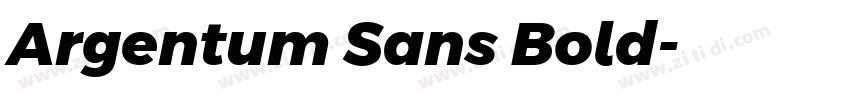 Argentum Sans Bold字体转换